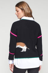 BLACK DACHSHUND SWEATER