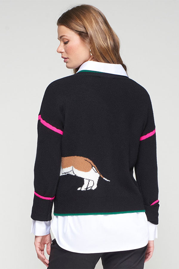 BLACK DACHSHUND SWEATER