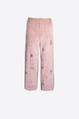 RETIRO PRINT CORDUROY TROUSERS