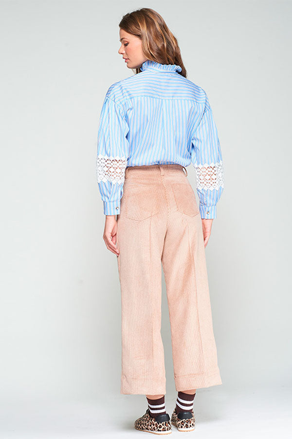 RETIRO PRINT CORDUROY TROUSERS