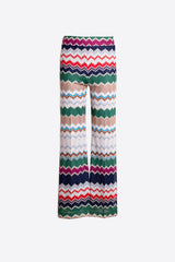 GREEN HERRINGBONE LUREX JACQUARD SHIRT TROUSERS