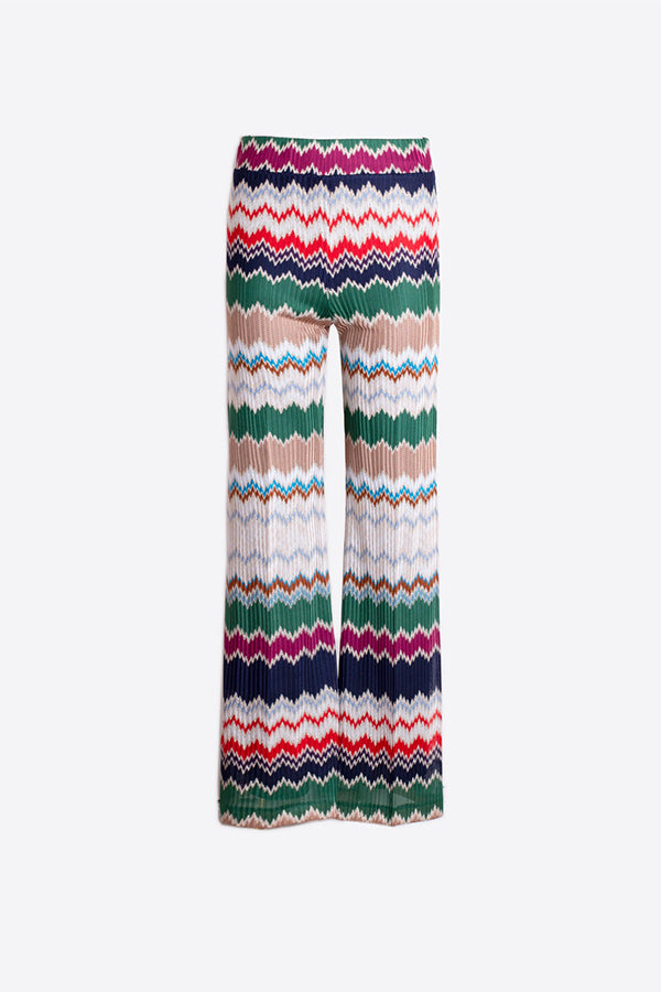 GREEN HERRINGBONE LUREX JACQUARD SHIRT TROUSERS