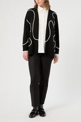 ORLI EMBROIDERY WOOL BLEND CARDIGAN