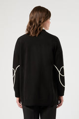 ORLI EMBROIDERY WOOL BLEND CARDIGAN