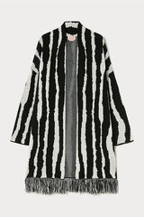 CRIMEA BLACK JACQUARD KNIT COAT