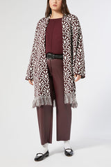 CRIMEA BROWN JACQUARD KNIT COAT