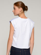 GOLF DETAIL STRIPED SLEEVELESS T-SHIRT