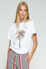 PALM TREE WHITE T-SHIRT