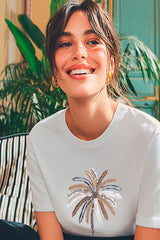 PALM TREE WHITE T-SHIRT