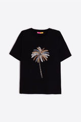 PALM TREE BLACK T-SHIRT