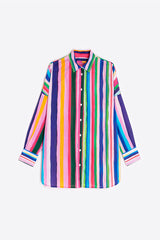 MULTICOLORED VERTICAL STRIPED SHIRT