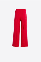 RED WIDE-LEG TROUSERS