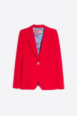 RED ILLUSTRATED LINING BLAZER