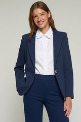 ILLUSTRATED LINING NAVY BLAZER