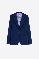 ILLUSTRATED LINING NAVY BLAZER