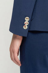 ILLUSTRATED LINING NAVY BLAZER