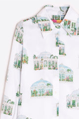 TROPICAL GARDEN WHITE PRINT SHIRT