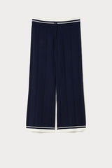 AGENZIA RIB-KNIT VISCOSE TROUSERS
