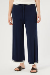 AGENZIA RIB-KNIT VISCOSE TROUSERS