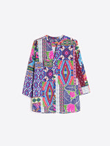 MULTICOLOURED PATCHWORK PRINT SHIRT