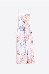 MARINE PRINT LONG DRESS