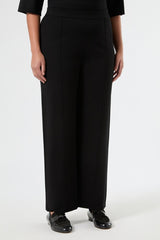 COLLANA BLACK VISCOSE KNIT TROUSERS
