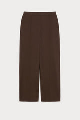 COLLANA BROWN VISCOSE KNIT TROUSERS
