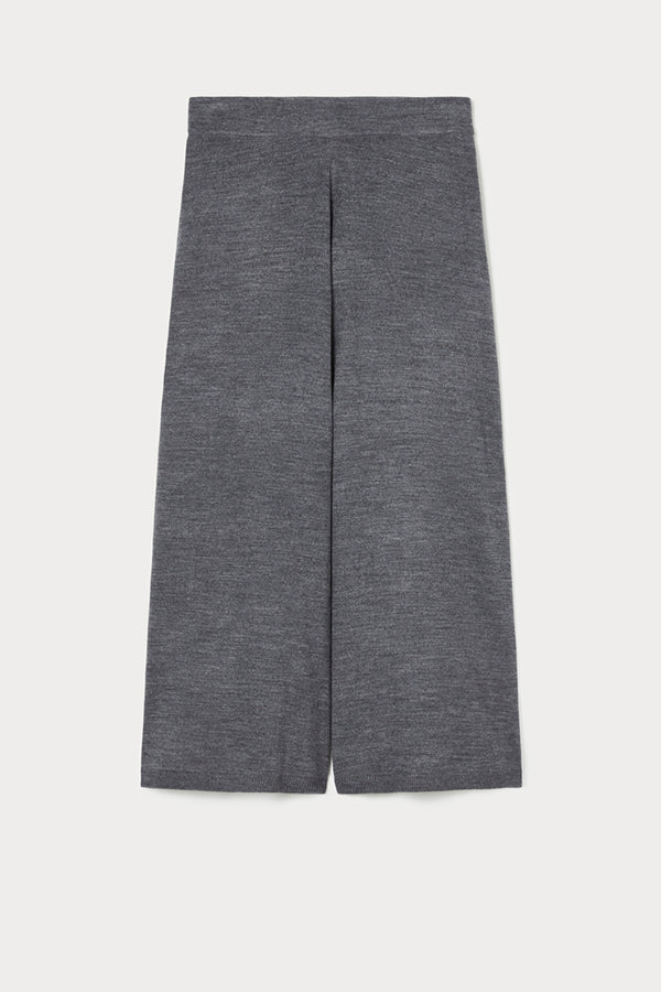 TEMPIO GREY WOOL BLEND KNIT TROUSERS