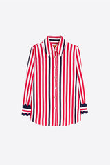 NAVY RED STRIPED SHIRT