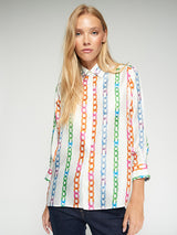 MULTICOLOUR CHAIN-PRINT SHIRT
