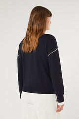 MIELE BLUE STRETCH VISCOSE CARDIGAN