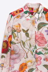 MULTICOLORED FLORAL PRINT SHIRT