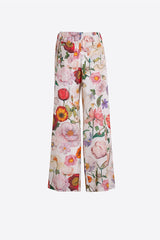 MULTICOLORED FLORAL PRINT TROUSERS