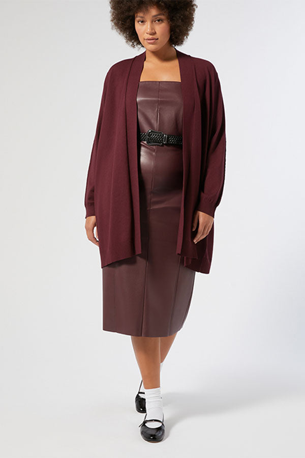 SENNA BROWN OVERSIZED VISCOSE CARDIGAN