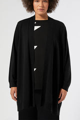 SENNA BLACK OVERSIZED VISCOSE CARDIGAN