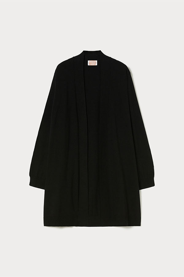 SENNA BLACK OVERSIZED VISCOSE CARDIGAN