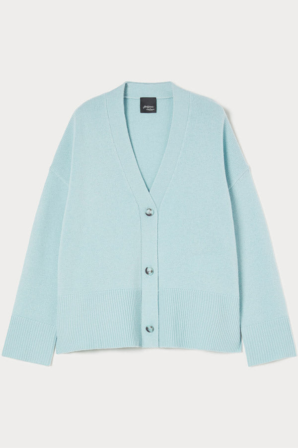 ADORNO PURE WOOL BOXY CARDIGAN