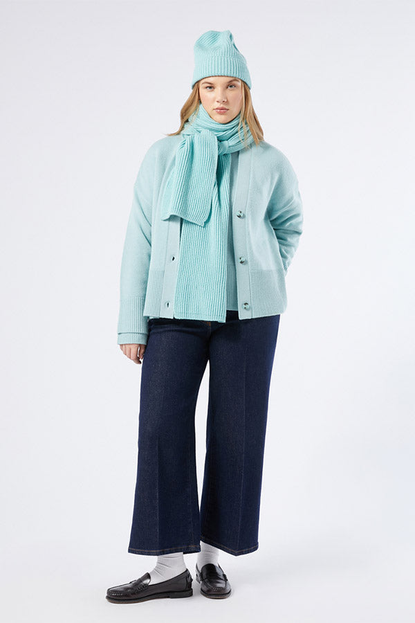ADORNO PURE WOOL BOXY CARDIGAN