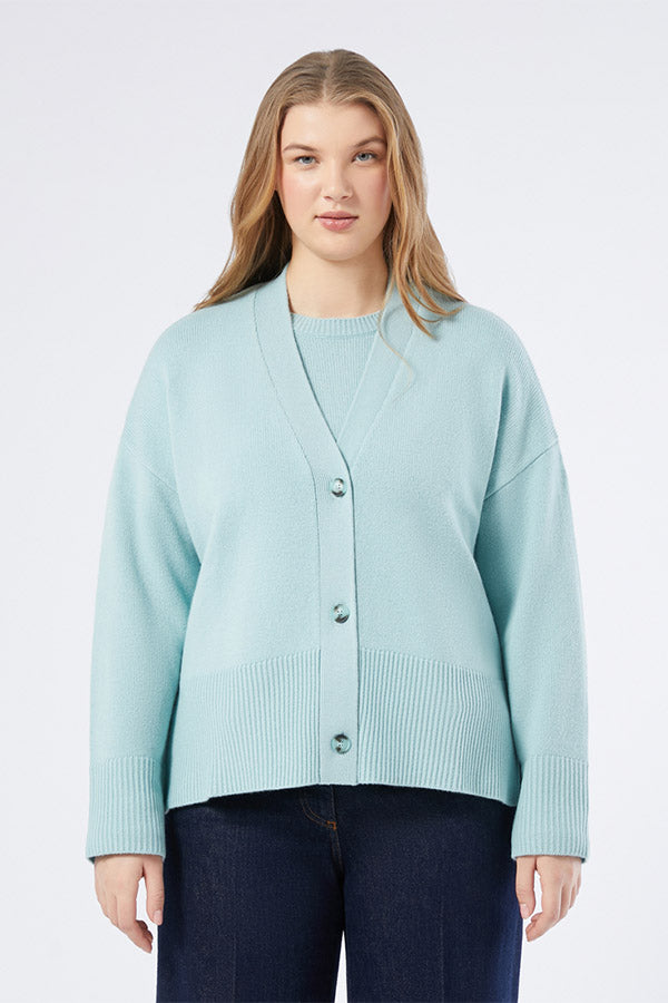 ADORNO PURE WOOL BOXY CARDIGAN