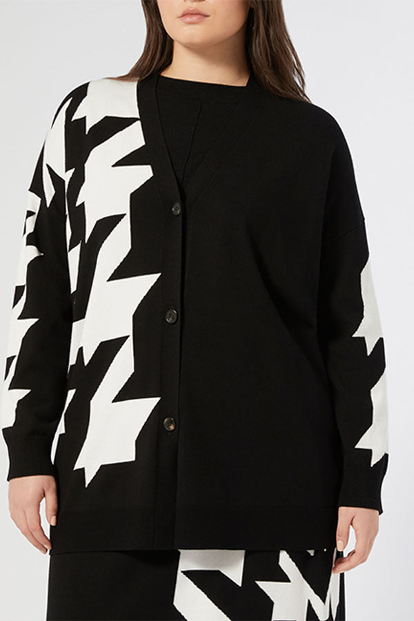 VINO PATTERNED VISCOSE CARDIGAN