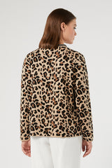 TAVOLA BEIGE JACQUARD WOOL-BLEND CARDIGAN