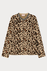 TAVOLA BEIGE JACQUARD WOOL-BLEND CARDIGAN