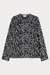 TAVOLA GREY JACQUARD WOOL-BLEND CARDIGAN
