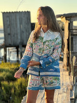 PUERTO BANUS PRINTED LINEN SHIRT