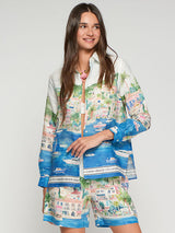 PUERTO BANUS PRINTED LINEN SHIRT