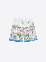 PUERTO BANUS PRINTED LINEN SHORT