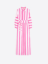 NEON PINK STRIPED DRESS