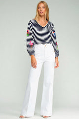 WHITE WIDE-LEG JEANS