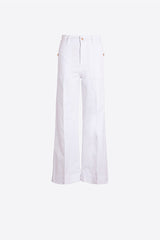 WHITE WIDE-LEG JEANS