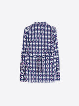 NAVY CHAIN-PRINT SHIRT